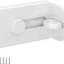 Sliding Door Lock, 90 Degree Door Hasp Latch Lock, Stainless Steel Security Right Angle Padlock with Screws for Push/Sliding/Barn Doors (1PC, White, Large)