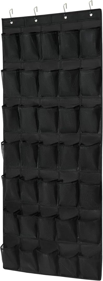 35Large Pockets Over The Door Shoe Organizer, Mesh Pockets Shoe Holder Rack, Capacity Shoe Hanging Storagedoor shoe rack With 4 Metal Hook. (66.9"x 27.1")