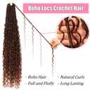 Soft Boho Locs Crochet Hair for Black Women-30 Inch 8 Packs Goddess Faux Locs Crochet Human Hair Feeling Pre Looped with Curly Ends(T30, 30 Inch(Pack of 8))