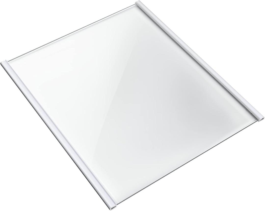Upgraded W11130202 Freezer Glass Shelf Replacement Compatible with Whirlpool Refrigerator, W10527848 W10773886 WPW10527848 Fridge Tempered Glass Shelf, Shelf Size 11.69" X 11.37"