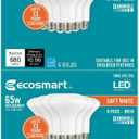 EcoSmart 65-Watt Equivalent BR30 Dimmable Energy Star LED Light Bulb Soft White (12-Pieces)