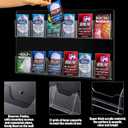 Eersida Acrylic Brochure Pamphlet Holder Brochure Display Stand Business Tri Fold Multi Slot Holder Rack Wall Mount Clear Pocket Space Saver for Flyer Literature Menu Advertise(12 Pockets)