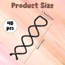 Molain 40 Pcs Spiral Hair Pins, Twist Hair Pins Spin Pins for Hair, Alloy Spirals Bobby Pins, Hair Bun Maker Bun Twist Spirals Hair Pin with Non-scratch Rounded Tips for Women(Black)