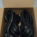 4 Pack Bar Stools Leg Protectors Ring, Non Slip Silicone Chair Leg Floor Protector, Pads Bottom Protect Wooden Floor No Scratches No Noise Anti-Slip, Stretchable Fits 16.5" to 18.5" Chair Base, Black