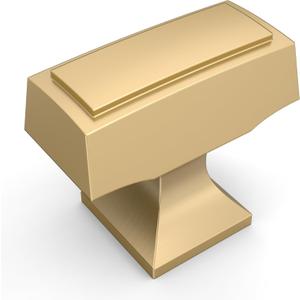 Amerdeco 10 Pack Champagne Bronze Cabinet Knobs 1.4 Inch(35mm) Single Hole Cabinet Handles Dresser Knob Drawer Knobs for Bathroom Cabinets