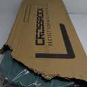 Crossrock Master Series - Wooden Les Paul Electric Guitar Case - Security Lock, Genuine Leather Handle, Reinforced Hardware, Metal Feet, Storage Space- Malachite Blue Tweed (CRW720LMB)