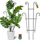 Plant Trellis for Potted Plants 2p, Larger 23in Garden Trellis for Climbing Plants Indoor Outdoor, Rustproof House Plant Support Stakes for Pothos Hoya Ivy Flower
