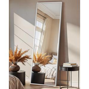 Full Length Floor Mirror 56"x15", Large Standing Body Mirror, Silver