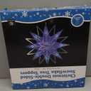 Christmas Tree Topper, 11.8 Inch Lighted Tree Topper with 10 White LEDs, Durable Metal and Plastic, Includes 1pc Spare Fuse and 2pcs Replacement Bulbs (Clamp/Pole Mount)