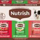 Nutrish Paté Variety Pack Wet Dog Food, 13 oz. Can, 12 Pack (Rachael Ray)
Includes 3 Flavors of Real Beef & Pumpkin, Real Chicken & Apple, and Gentle Digestion with Real Chicken, Pumpkin & Salmon