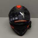 Bluetooth Motorcycle Helmet, Modular Motorcycle Helmet, DOT Approved Intercom System with Built-in Bluetooth (Large, Red and Black)