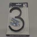 5" Stainless Steel Floating House Number, Metal Modern House Numbers, Garden Door Mailbox Decor Number with Nail Kit, Coated Black, 911 Visibility Signage (3)