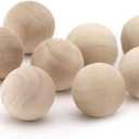 Hygloss Products Wood Craft Balls - Unfinished Natural Wooden Ball  1-1/4 Inches, 8 Pack