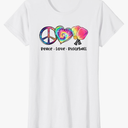 Tie Dye Peace Love Pickleball Lovers Cute Pickleball T-Shirt M