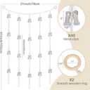 MOFASVIGI Baby Bib & Headband Holder, Macrame Nursery Hanging Storag | Boho macrame hanging organizer with sturdy metal clips. Perfect for baby bibs, headbands, burp cloths, and socks