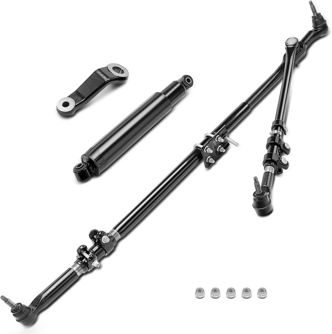 A-Premium Front Steering Linkage Drag Link Tie Rod Kit Assembly Compatible with Dodge Ram 1500 2006-2008, Ram 2500/Ram 3500 2003-2010 & Ram 2500/3500 2011-2013, 4WD