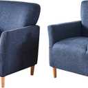 FUANGUI Banquet Armchair Slipcover Printed Chair Covers with Arms Stretch Club Chair Slipcover Soft Armchair Sofa Covers Anti-Slip Furniture Protector for Dogs Pets Home Living Room Decor, 2PCS, 15