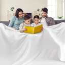 PHF Cooling Waffle Blanket California King Size, Lightweight 60% Rayon from Bamboo & 40% Cotton Breathable Blanket for Hot Sleepers, Spring & Summer, Soft Luxury for Bed Couch Sofa, 110"x96", White