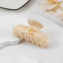 Acrylic Hair Clips Claws Initial Hair Clips Claws for Women Glitter Gold Initial Letter Pattern In Gold letter Shape Hair Clip For Thick Hair Hair clips for styling (C