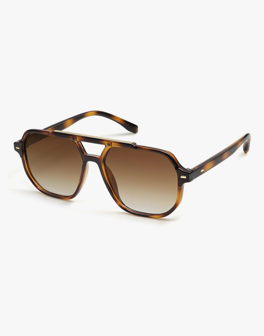 SOJOS Retro Trendy Aviator Polarized Sunglasses Men Women Vintage 70s Square Stylish Frame Sun Glasses SJ2283