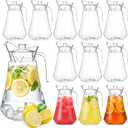 Tessco 12 Pcs Plastic Pitchers 60 Oz Clear Water Beer Jug Large,Modern