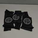 Sosation 3 Pairs Volleyball Arm Sleeves for Girls Boys Passing Forearm Sleeves with Protection Pad and Thumbhole for Years 5-8 (black)