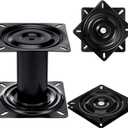 2 Pcs Boat Seat Base 7 Inch Adjustable Boat Seat Pedestal and 360 Degree Swivel Plate Replacement Adjustable Seat Base for Boat Swivel Pedestal Yacht Seat