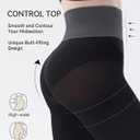LUCKMEEY Tights for Women Rip-Resistant 40D Black Semi Opaque High Waist Control Top Pantyhose Stocking Under Dress (Black, M-L)