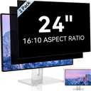 [2 Pack] 24 Inch Computer Privacy Screen for 16:10 Aspect Ratio Widescreen Monitor, Eye Protection Anti Glare Blue Light Computer Monitor Privacy Filter, Removable Anti-Scratch 24in Protector Film