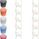 Yerliker 16 Pieces Hat Rack Wig Holder Over The Door Baseball Hat Holder Wall Mounted Hanging Wig Organizer for Closet Display Storage Rack with 2 Hooks for Tie Scarf(Gold)