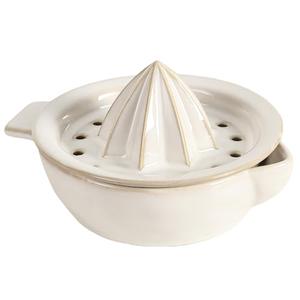 Ceramic Citrus Lemon Orange Juicer Manual Squeezer, Hand Juicer Reamer Rotation Press with 6.8oz Bowl, Strainer Lid, Spout, Handle, Dishwasher Safe, Easy to Clean