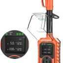 RV Surge Protector 50 Amp Waterproof- Smart 50Amp Power Protectors with Real-Time KWH, Voltage, and Current Monitor Large Screen, LED Display Circuit Analyzer for Camper Travel Trailer (Orange)