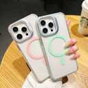 iPhone 13 Pro Case, MagSafe Compatible, Magnetic Kickstand Case for Women, Clear Green