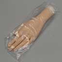 Practice Hand for Acrylic Nails Realistic Mannequin Hand for Nails Practice Soft Flexible Bendable False Fake Nail Hand Art Trainer Manicure Practice Hand Tool and Rings Display of Bracelets (Left)