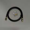 RG6 Coaxial Cable, 3FT 6FT 10FT 15FT 25FT 50FT 100FT Coax Cable Cord with Gold F-Type Connector, High Speed Internet, Digital TV Aerial for HDTV, Satellite, Antenna, Modem with Extender- 3ft (Black)