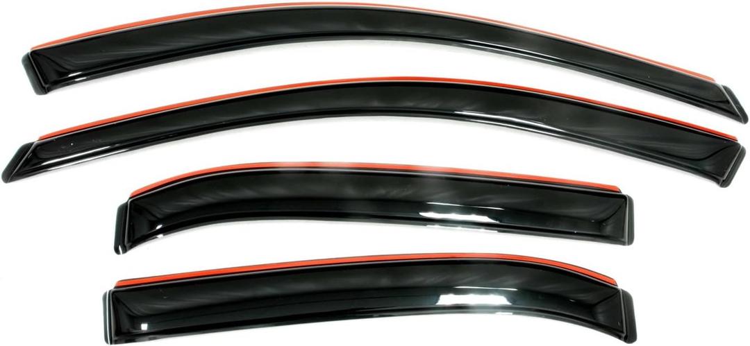 Auto Ventshade [AVS] In-Channel Rain Guards for 2015 - 2022 Chevrolet/GMC Colorado/Canyon Crew Cab | Window Vent Visors, 4 Pcs Smoke | 194995