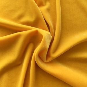 Yellow Velvet Fabric 2 Piece 114x18 Inch