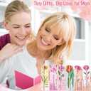 Gueevin 36 Set Mothers Day Pink Pencil Gifts Cute Mother's Day Pencils Set Mother's Days Wood Pencils Bulk Best Mom Gifts with Floral Card Mother Party Favors Birthday Gift