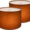 Lamp Shades Set of 2 copper grunge texture orange rust design for Halloween Thanksgiving Drum Lamp Shades for Table Lamps Floor Lamps Pendant Light 8.9"x11"x11" Replacement Large Linen Lampshades (Multi10)