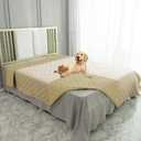 Ameritex Waterproof Dog Bed Cover Pet Blanket for Furniture Bed Couch Sofa Reversible (82x102 Inch (Pack of 1), Beige+taupe)