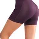 Yvette Biker Shorts with Pockets for Women 3" / 4" / 6" / 8" Tummy Control High Waist Running Workout Gym Yoga Shorts (S)