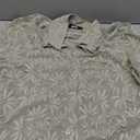 JOGAL Mens Floral Lace Shirt See Through Casual Button Down Shirts XL