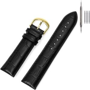 EACHE Croco Design Leather Watch Bands, Classical Leather Watch Straps For Women&Mens Waterproof 12mm 14mm 16mm 18mm 19mm 20mm 22mm