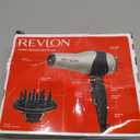 REVLON Turbo Hair Dryer with Advanced Ionic Technology, Ceramic Coating | Turbo Heat and Cold Shot Features, 1875 Watts for Fast Drying and Shine (Silver) (4.05x11.15x9.25 Inch (Pack of 1), Grey)