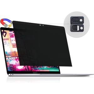Peslv Magnetic Privacy Screen for Macbook Air 13 Inch (2018-2021, M1) / Macbook Pro 13 in (2016-2022, M1, M2), Removable Anti Blue Light Glare Filter for Mac 13In Laptop (black)