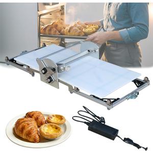 Commercial 110V Electric Dough Sheeter Machine, Reversible Puff Pastry Sheeter And Fondant Roller, Dough Roller, Adjustable Thickness 0-25mm, Folding Dough Sheeter For Bakeries, Pastries,22.7"