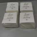 Sparkle and Bash Wedding Cocktail Napkins, Love is a Journey, Gold Foil (5 x 5 In, 100 Pack) - Bridal Shower Decorations, Pack Of 4