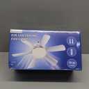 ZMISHIBO 2 Pack 17.9 Inch Socket Fan Light with Remote, Dimmable 3 Colors 6 Speed 1100 Lumens Light Bulb Screw in Ceiling Fan with Lights, Light Socket Ceiling Fan for Bedroom - White