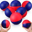 6 Pcs Foam Mini Basketball 4 Inch Mini Hoop Ball Small Squeeze Stress Balls Soft Quiet Bouncy Ball Foam Basketball for Indoor Outdoor Sport Theme Party Game Gifts (Blue, Red)