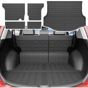 Xipoo Cargo Liner Compatible with 2013-2018 Toyota RAV4 Rear Trunk Mat Backrest Mat Car Cargo Mat Replacement for 2013-2018 Toyota RAV4 Accessories (Fit 13-18 RAV4,Rear Trunk Mat+Backrest Mat)